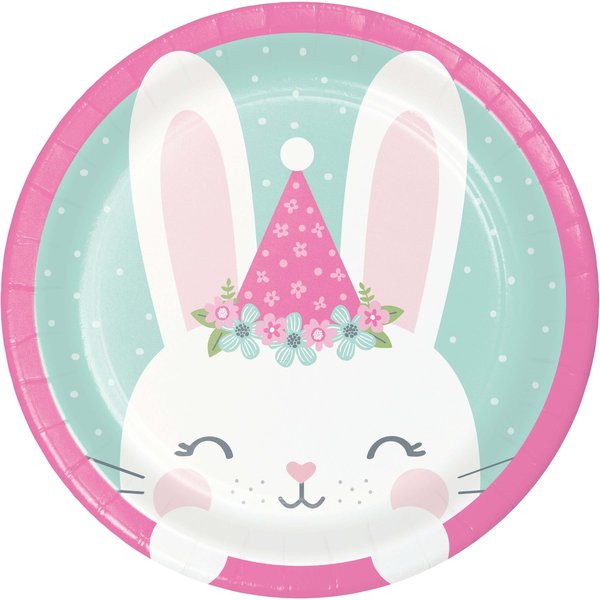 Creative Converting Bunny Party Dessert Plates, 7", 96PK 336051